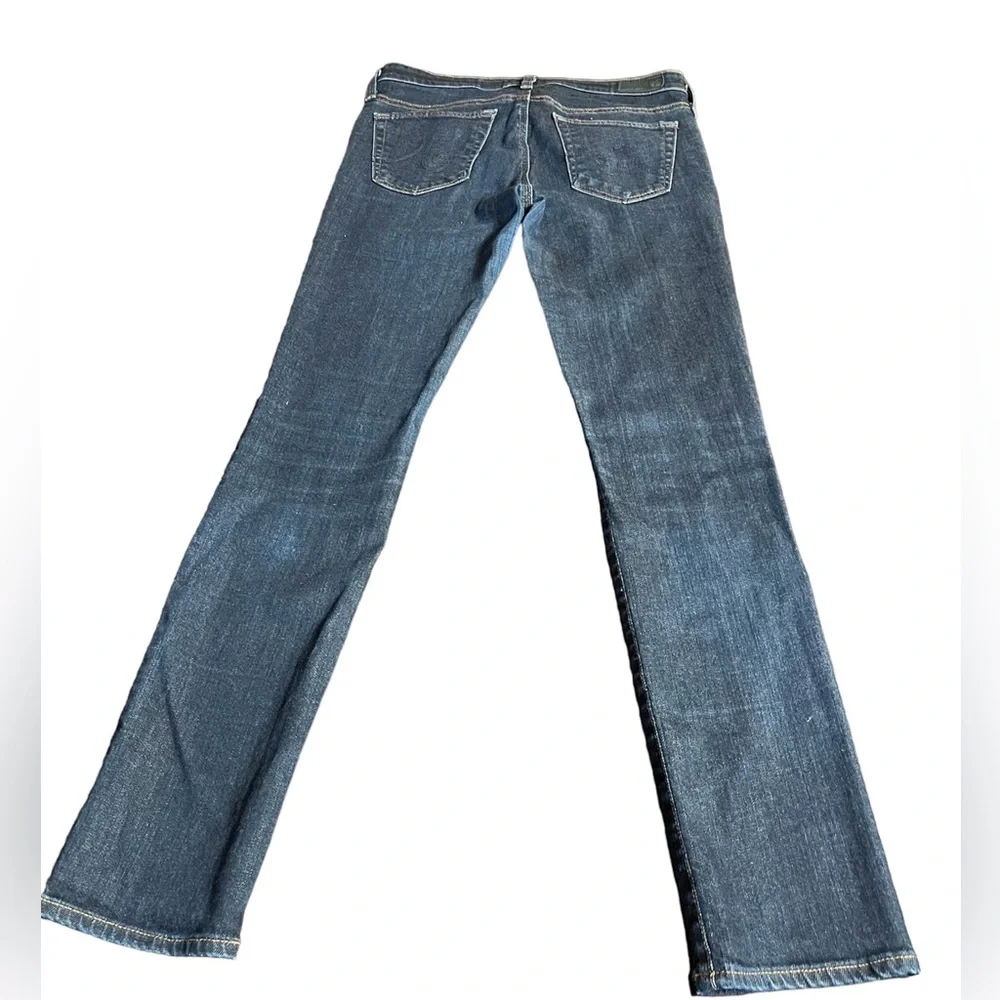 Adriano Goldschmied woman’s blue jeans pants slim straight The Stevie 28R